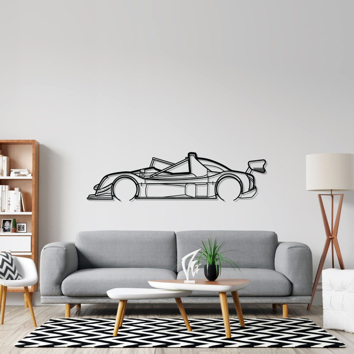 SR10 Detailed Silhouette Metal Wall Art, Custom Metal Sport Car Silhouette Wall Art - Garage Wall Decor Gift For Him