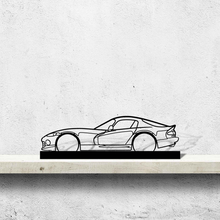 Viper ACR SR II 2002 Silhouette Metal Art Stand, Custom Car Silhouette Metal Decor, Personalized Gift For Car Lovers