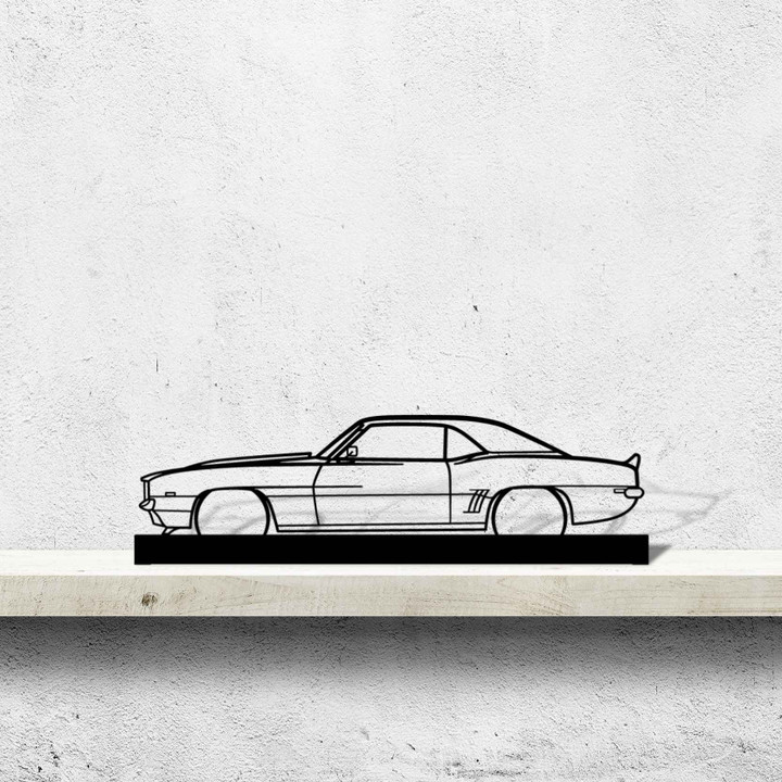 Camaro 1967 Silhouette Metal Art Stand, Custom Car Silhouette Metal Decor, Personalized Gift For Car Lovers, Gift For Him