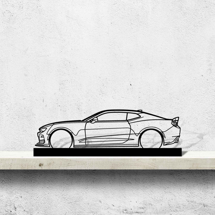 Camaro SS 1LE Silhouette Metal Art Stand, Custom Car Wall Sign, Personalized Car Metal Wall Art, Gift for Him, Gift for Her, Gift For Car Lovers