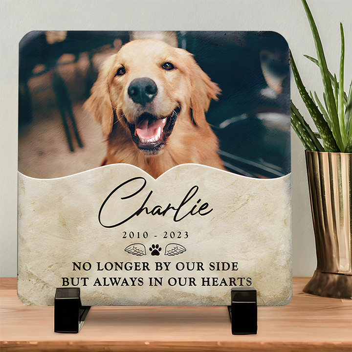 Customized Pet's Photo Memorial Stone for Outdoor or Bedroom, Memorial Gift for Loss of Dog Cat, Sympathy Gift