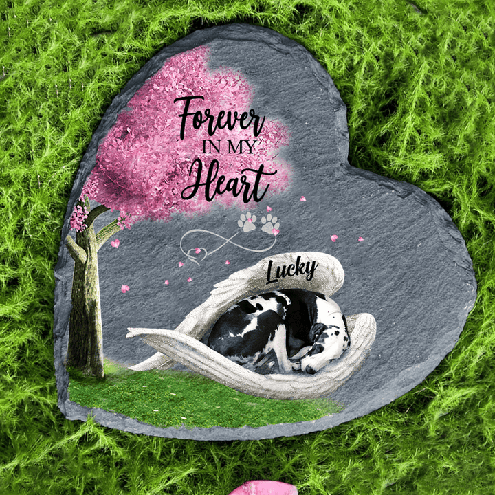Personalized Great Dane Sleeping Angel Wing Garden Stone Pet Lover gifts Decor Table Memorial gift for Loss of Dog