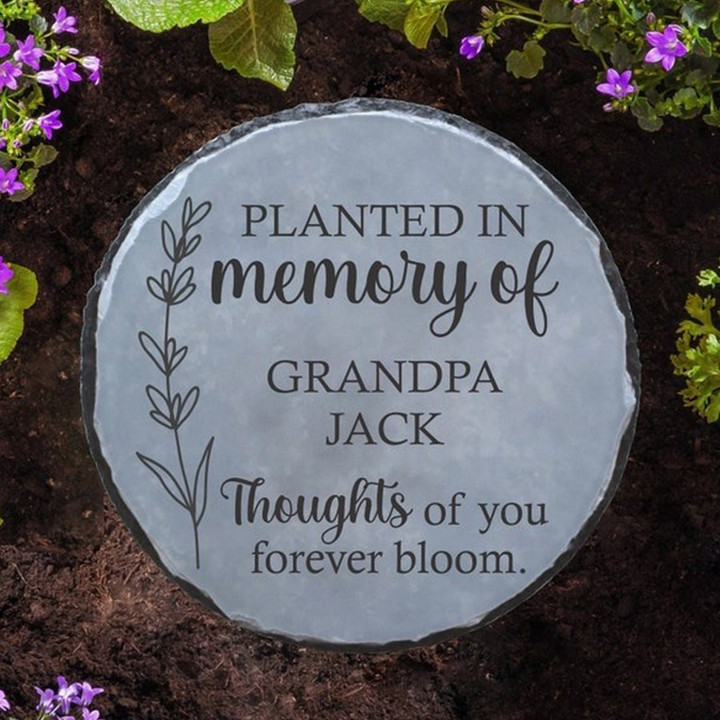 Planted In Memory, Personalized Memorial Garden Stone, Custom Sympathy Gift, Memorial Gift