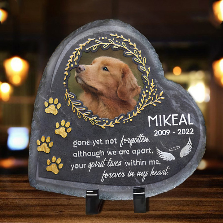 Forever In My Heart, Customized Pet Memorial Stone for Garden or Bedroom, Memorial Gift for Loss of Dog Cat