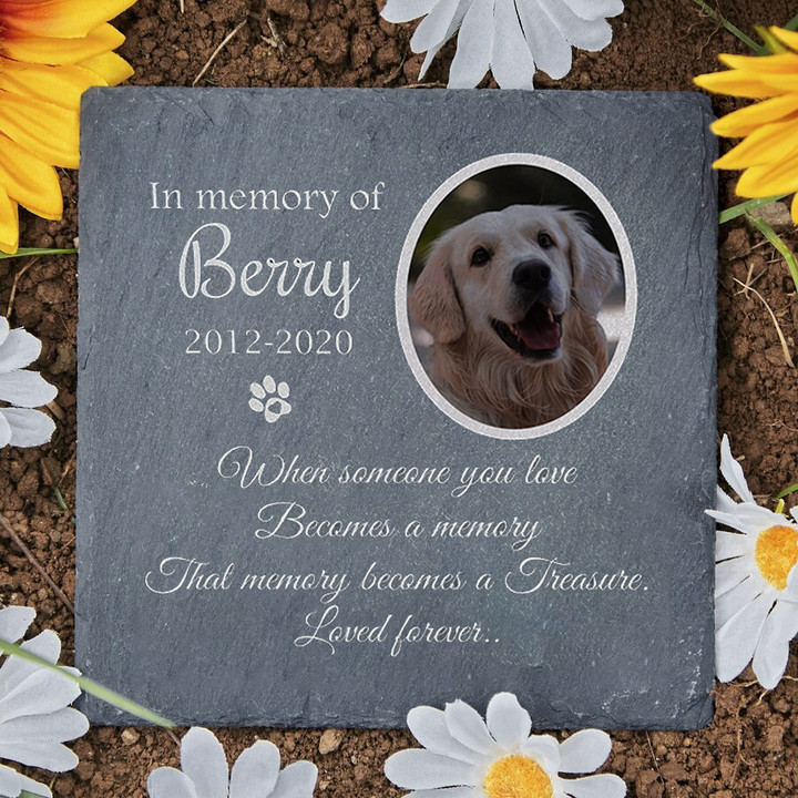 In Memory Of, Custom Pet Memorial Stone for Home or Garden, Memorial Gift For Loss Of Dog, Cats