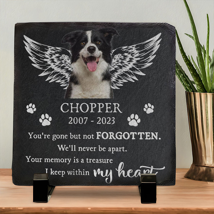 I Keep Within My Heart, Custom Pet Memorial Stone for Garden or Bedroom, Memorial Gift for Dog Cat Keepsake