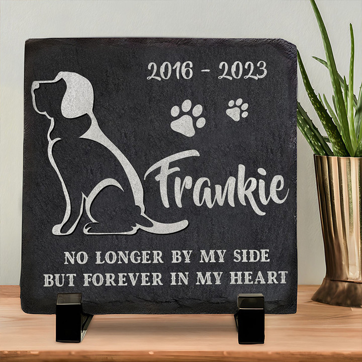 Personalized Dog Memorial Stone for Garden or Bedroom, Custom Name and Year Memorial Stone for Dog Lovers