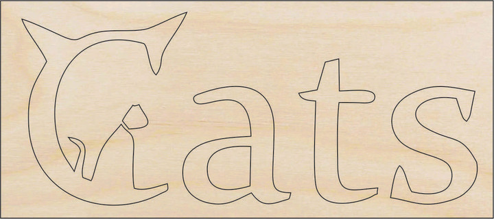 Sign Cats - Laser Cut Out Unfinished Wood Craft Shape