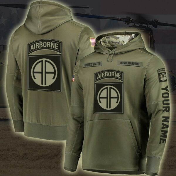 82nd Airborne Military Hoodie Rank, Veteran Hoodie Gifts All Over Printed