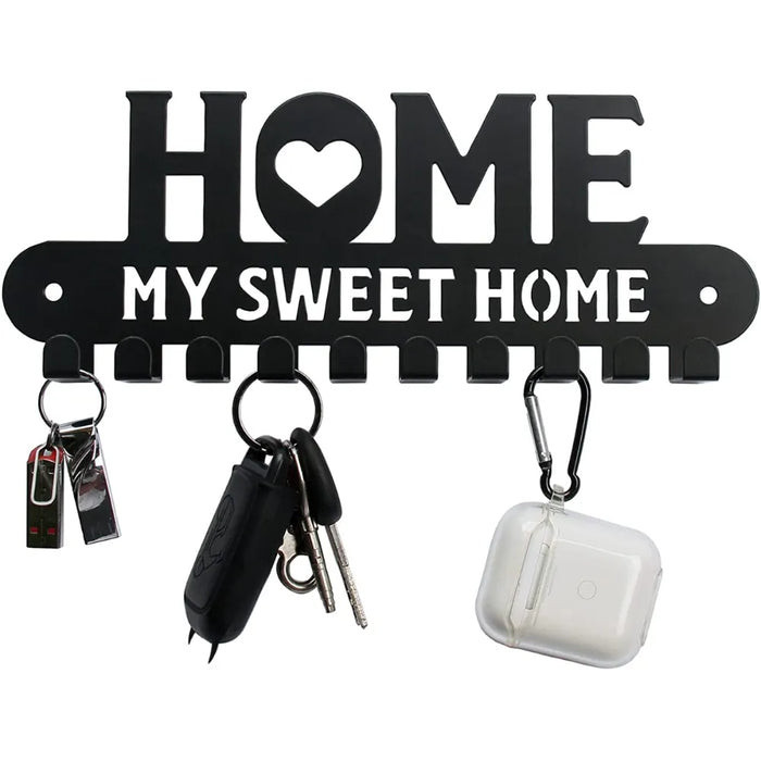10 Hooks Metal Key Holder for Wall Decorative Hooks Coat Entryway Doorway Hallway