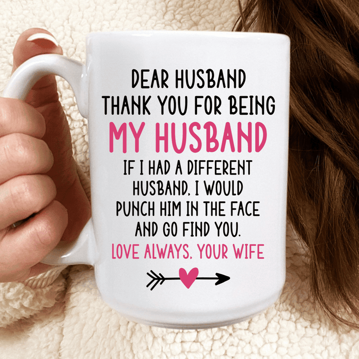 Dear Husband Message Love From Wife Family Mug