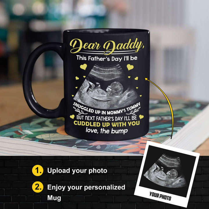 Personalized Your Photo Dear Daddy Mug Custom Gift Idea Father's Day