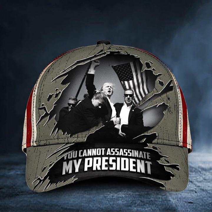 Donald Trump Shooter Hat You Cannot Assassinate My President Trump Hat Maga Merch Classic Cap