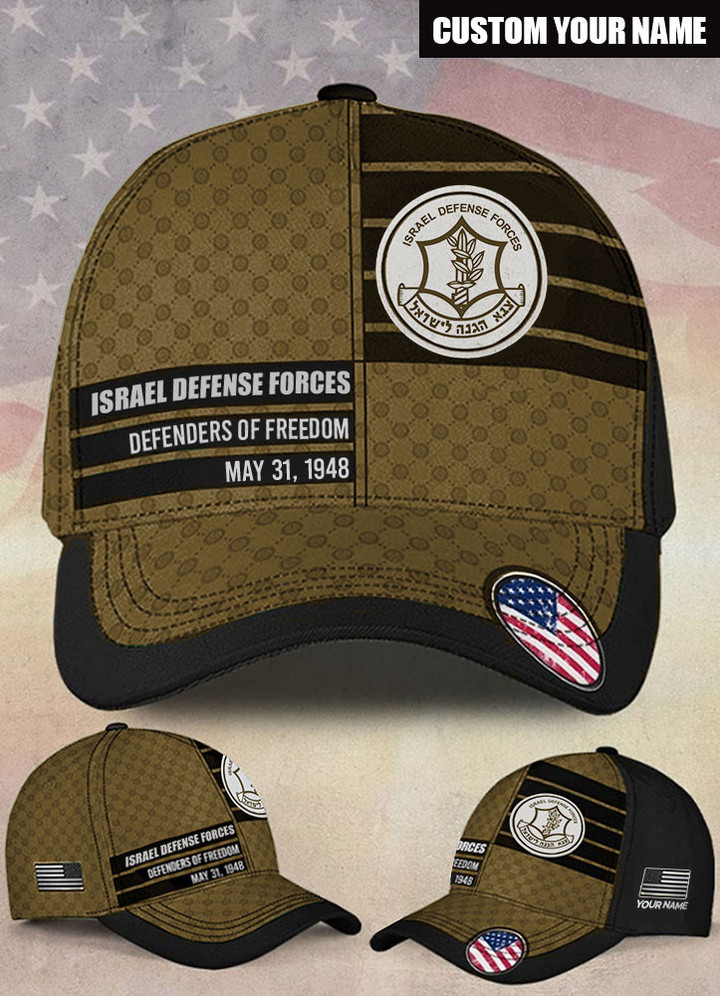 Personalized Israel Defense Forces Hat Israeli Military Hat American Support Israel Merchandise Classic Cap