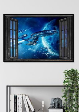 Spacecraft Star War Window View Movie For Housewarming 04 Framed Prints, Canvas Paintings Framed Matte Canvas 20x30