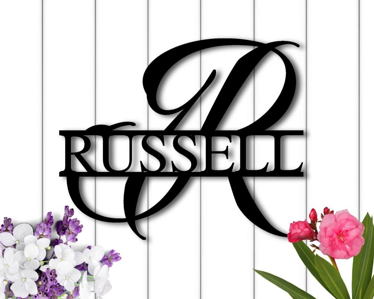Last Name Metal Signsplit Letter Monogrampersonalized porch Signliving Roomhousewarming Gift, Wedding Gift, Anniversary Gift, Laser Cut Metal Signs  12x12IN