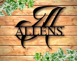 Personalized Family Name Metal Sign Split Monogram Sign Housewarming Gift Wedding Gift Personalized Gift Custom Metal Wall Art