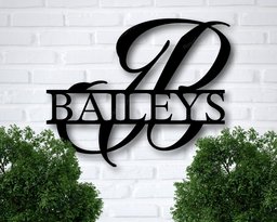 Personalized Family Name Metal Sign Split Monogram Sign Housewarming Gift Wedding Gift Personalized Gift Custom Metal Wall Art