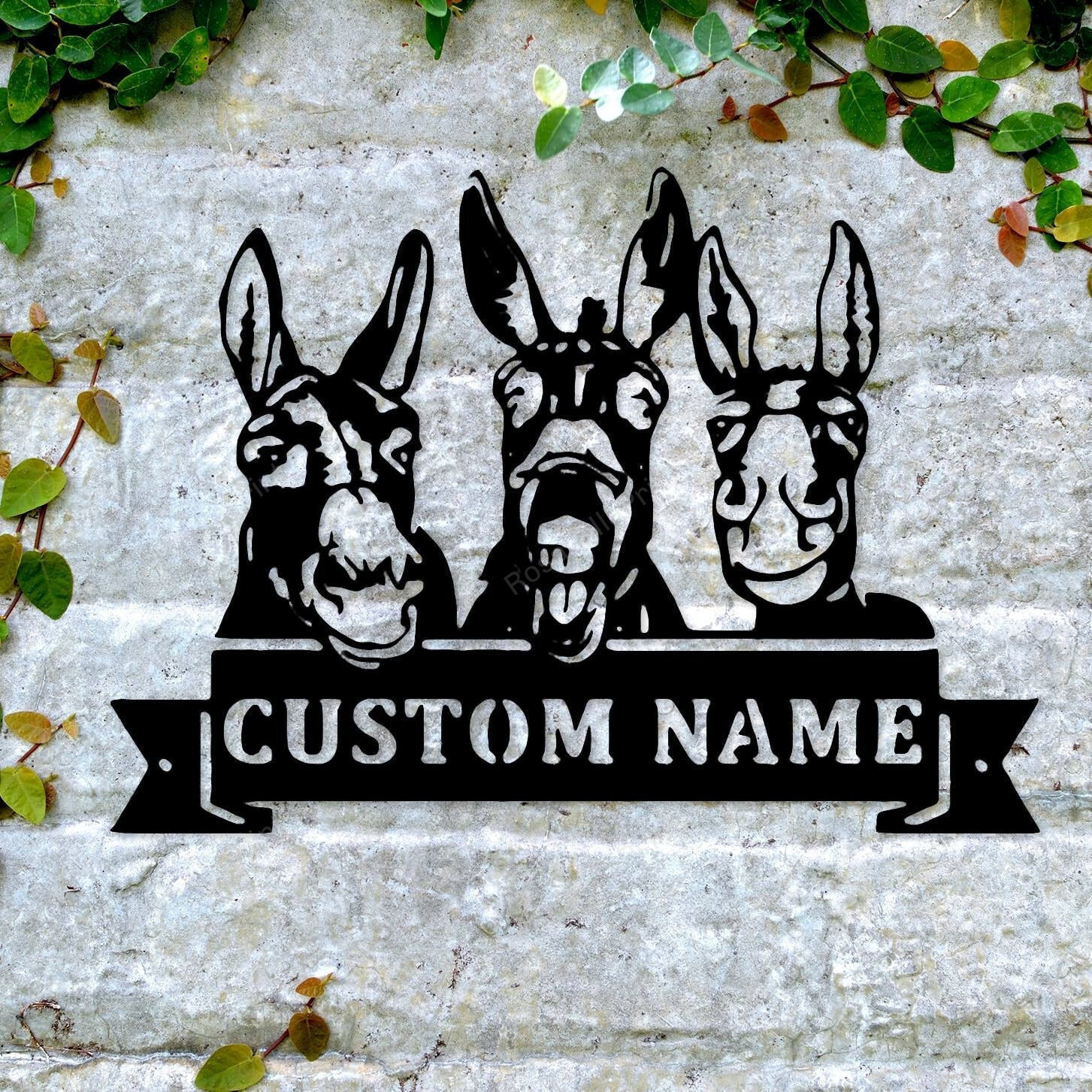 Donkey Ranch Metal Sign Metal Donkey Custom Sign Farm Donkey Ranch Sign ...