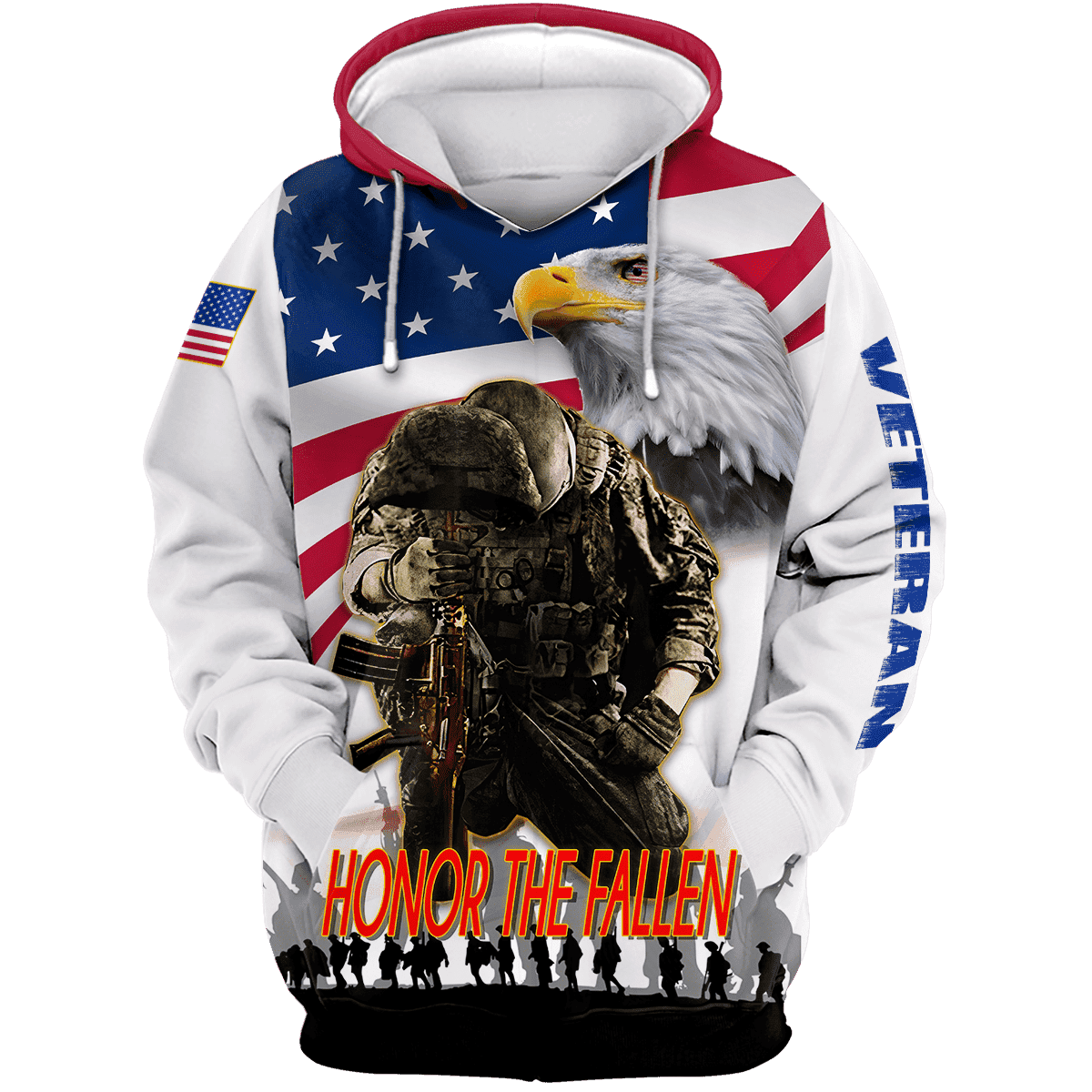 Us Veteran - Honor The Fallen Unisex Hoodie
