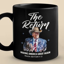 Toptrendygear The Return Of Super President Trump Coffee Mug - Us Patriotic Pride Black Mug