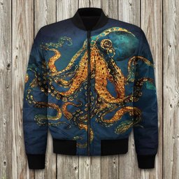 Octopus Bomber Jackets | Winter Jacket | Winter Clothing Men-Woman