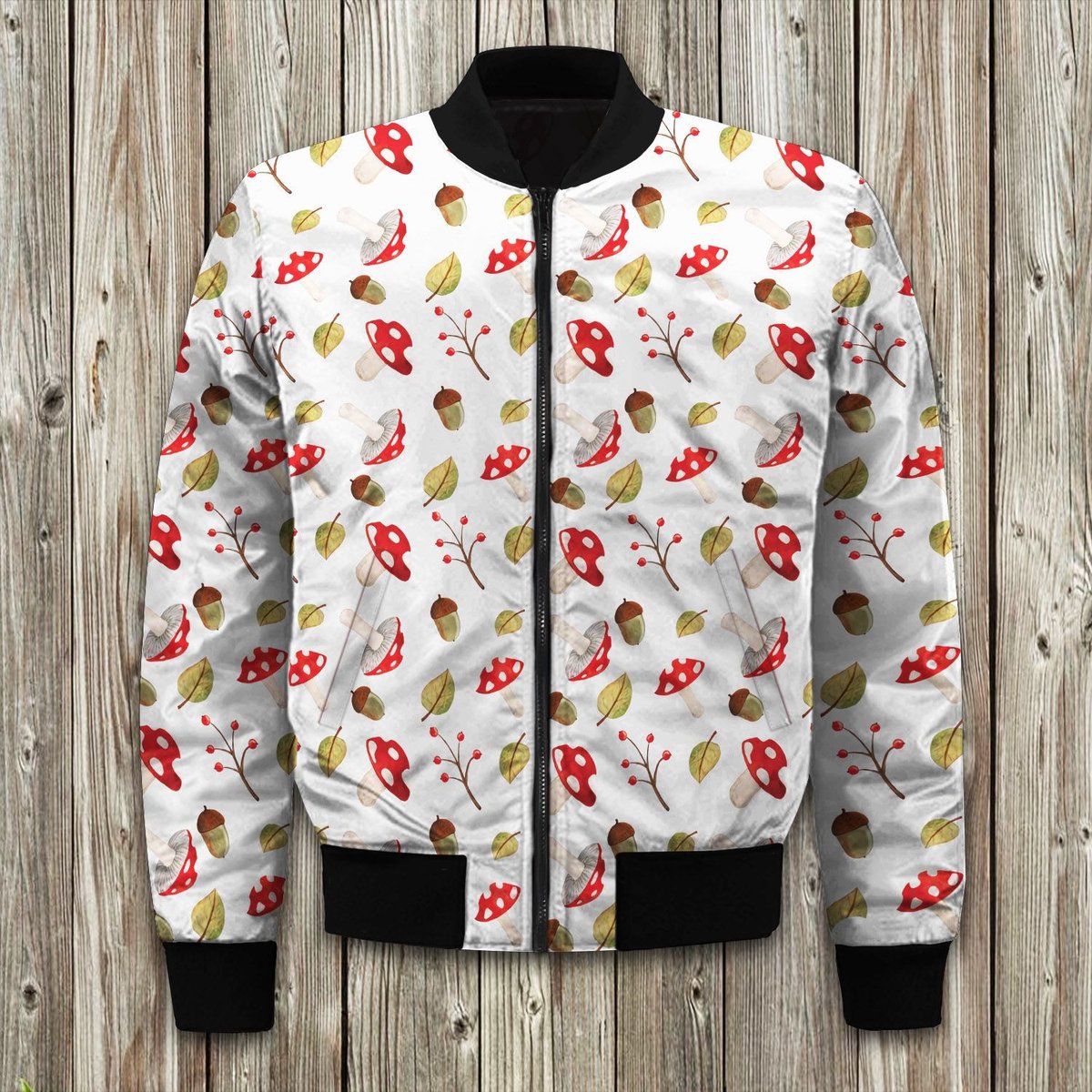 Mushroom Bomber Jackets | Winter Jacket | Winter Clothing Men-Woman
