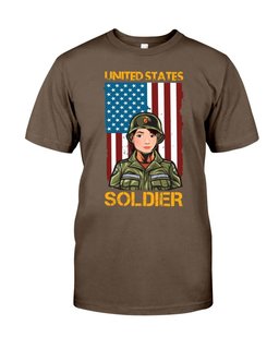 United States Soldier American Flag And Female Soldier Veterans Day T-shirt, Hoodie, Sweatshirt