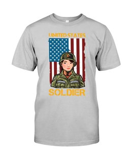 United States Soldier American Flag And Female Soldier Veterans Day T-shirt, Hoodie, Sweatshirt