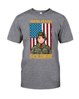 United States Soldier American Flag And Female Soldier Veterans Day T-shirt, Hoodie, Sweatshirt