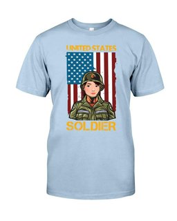 United States Soldier American Flag And Female Soldier Veterans Day T-shirt, Hoodie, Sweatshirt