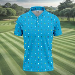 30th Anniversary Sport Movie Character Blue Golf Shirt - 3D Shirt (View 4)