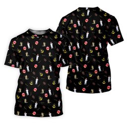 Sport Movie Character Funny Aligator Clown Head Black Golf Shirt - 3D Shirt (View 5)