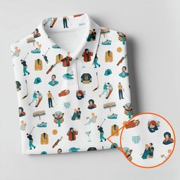 30th Anniversary Sport Movie Character White Golf Shirt - 3D Shirt (View 5)