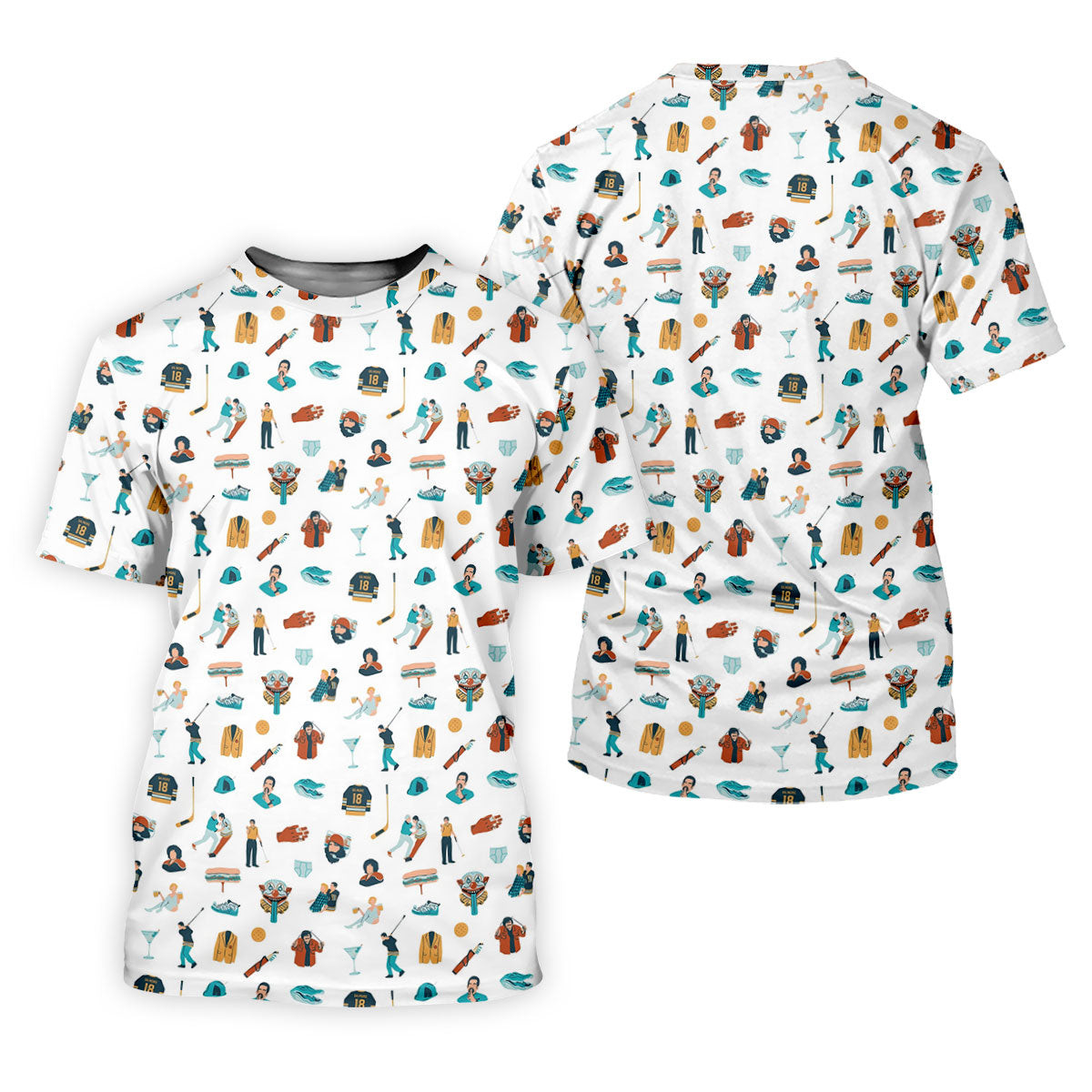 30th Anniversary Sport Movie Character White Golf Shirt - 3D Shirt (View 10)