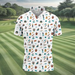 30th Anniversary Sport Movie Character White Golf Shirt - 3D Shirt (View 4)