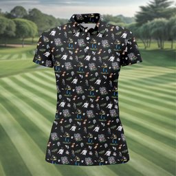 30th Anniversary Sport Movie Character Iconic Moments Black Golf Shirt - 3D Shirt (View 3)