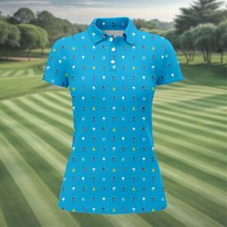 30th Anniversary Sport Movie Character Blue Golf Shirt - 3D Shirt (View 3)