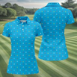30th Anniversary Sport Movie Character Blue Golf Shirt - 3D Shirt (View 4)