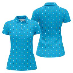 30th Anniversary Sport Movie Character Blue Golf Shirt - 3D Shirt (View 6)