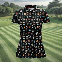 30th Anniversary Sport Movie Character Black Golf Shirt - 3D Shirt (View 3)