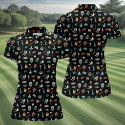 30th Anniversary Sport Movie Character Black Golf Shirt - 3D Shirt (View 4)