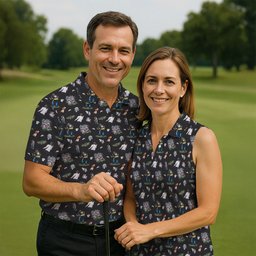 30th Anniversary Sport Movie Character Iconic Moments Black Golf Shirt - 3D Shirt (View 6)