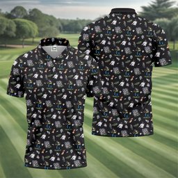 30th Anniversary Sport Movie Character Iconic Moments Black Golf Shirt - 3D Shirt (View 5)