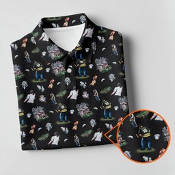30th Anniversary Sport Movie Character Iconic Moments Black Golf Shirt - 3D Shirt (View 7)