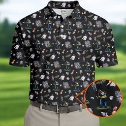 30th Anniversary Sport Movie Character Iconic Moments Black Golf Shirt - 3D Shirt