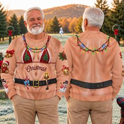Tree Bikini Lights Ugly Christmas Sweater, Christmas Gifts, Christmas Sweater Gift