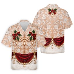 White Lace Pearls Christmas Golf Shirt, Funny Mens Golf Shirts, Golf Shirts For Men