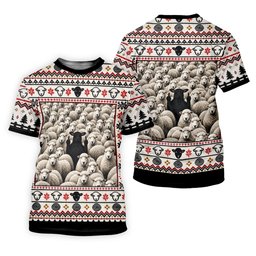 Black Sheep Fair Isle Christmas Golf Shirt, Ladies Golf Apparel, Golf Gifts For Women