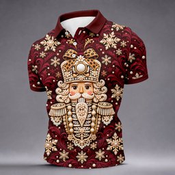 Pearl Nutcracker Christmas Golf Shirt, Mens Golf Clothing, Mens Holiday Golf Shirts